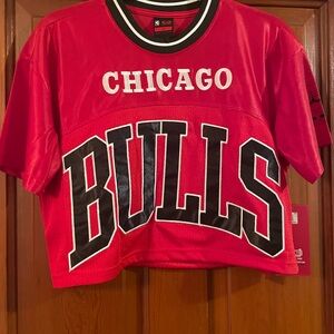 Chicago Bulls Red Crop Top Jersey